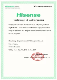 2026-05-11-SKYAIR-Hisense-certifikat